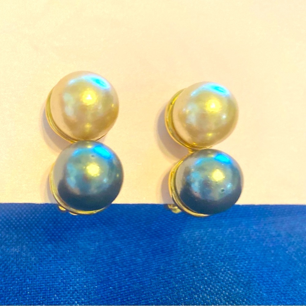 Joan Rivers Clip On Faux Pearl Earrings